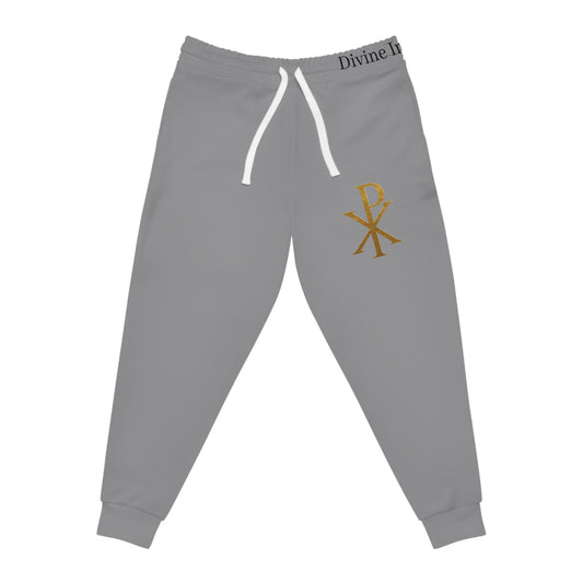 Men’s Chi Rho Jogger Pants in Grey – Comfort with Spiritual Style