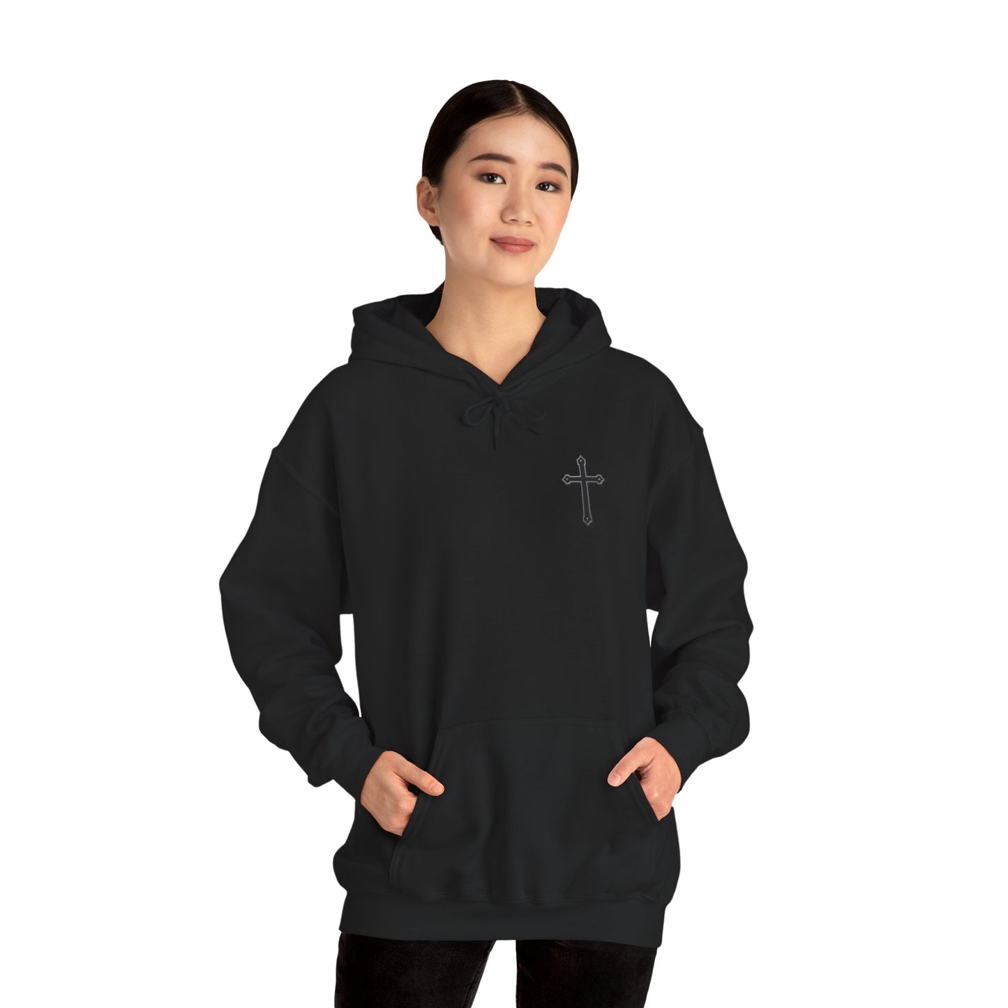 Black Cross Women’s Hoodie – Christian Apparel