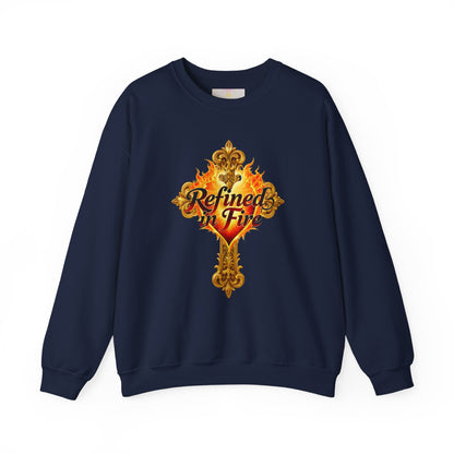 Refined in Fire - Women's Ornate Christian Sweatshirt
