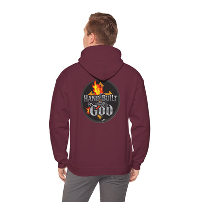 Hand Built By God - Bold Christian Men’s Hoodie