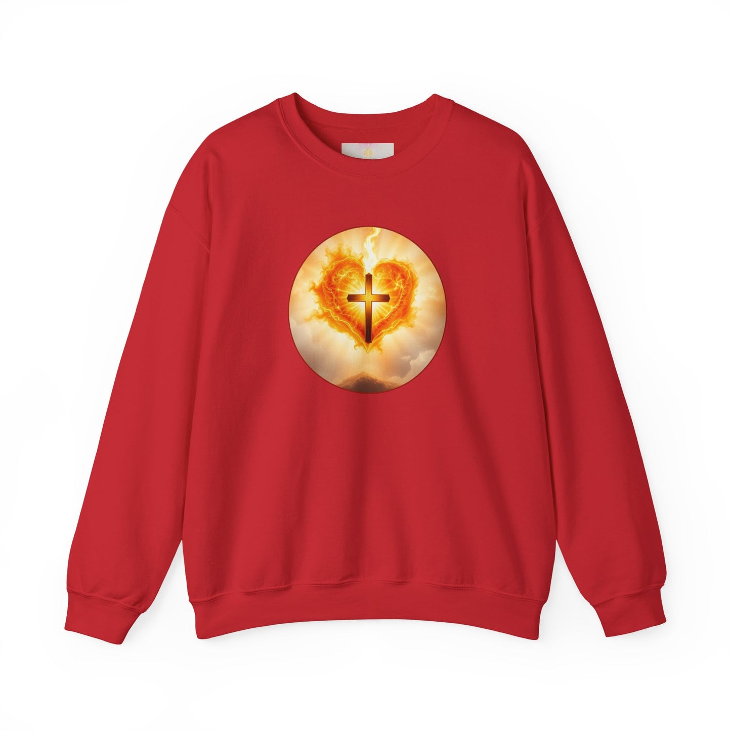 Women’s Sacred Heart Christian Sweatshirt – Symbol of Divine Love Pullover