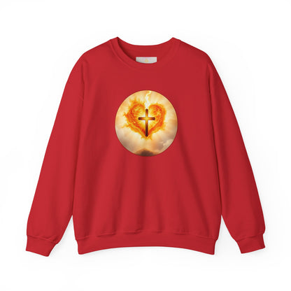 Women’s Sacred Heart Christian Sweatshirt – Symbol of Divine Love Pullover