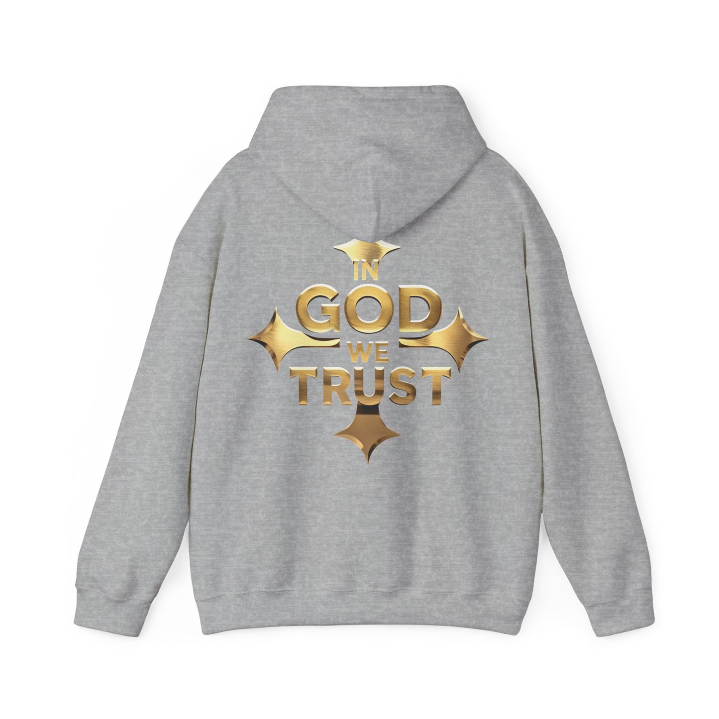 Bold Faith in Gold – “In God We Trust” Christian Women’s Hoodie