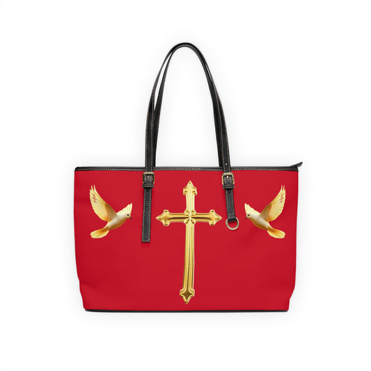Faith, Peace, and Renewal Shoulder Bag in Red