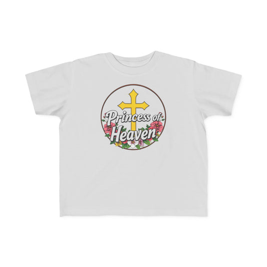 Toddler Girls’ “Princess of Heaven” Christian T-Shirt – Inspirational Faith Tee for Kids