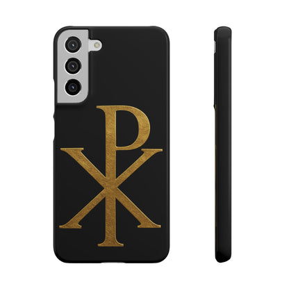 Our Eternal Hope in Christ - Black Chi Rho Snap Case for Samsung
