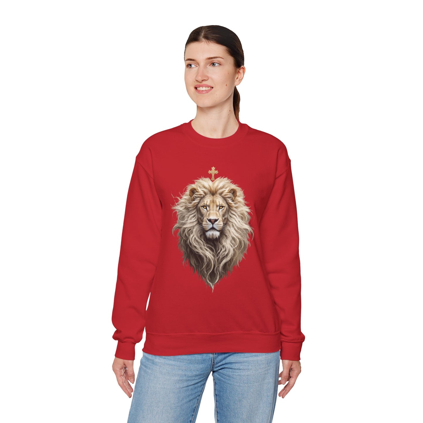 Christ is King (Lion of Judah) - Women's Christian Sweatshirt
