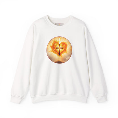 Women’s Sacred Heart Christian Sweatshirt – Symbol of Divine Love Pullover