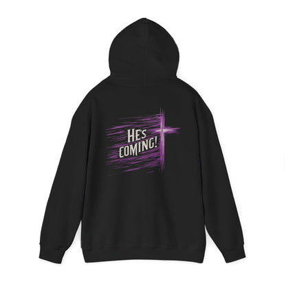 He's Coming – Women’s Christian Hoodie with Cross