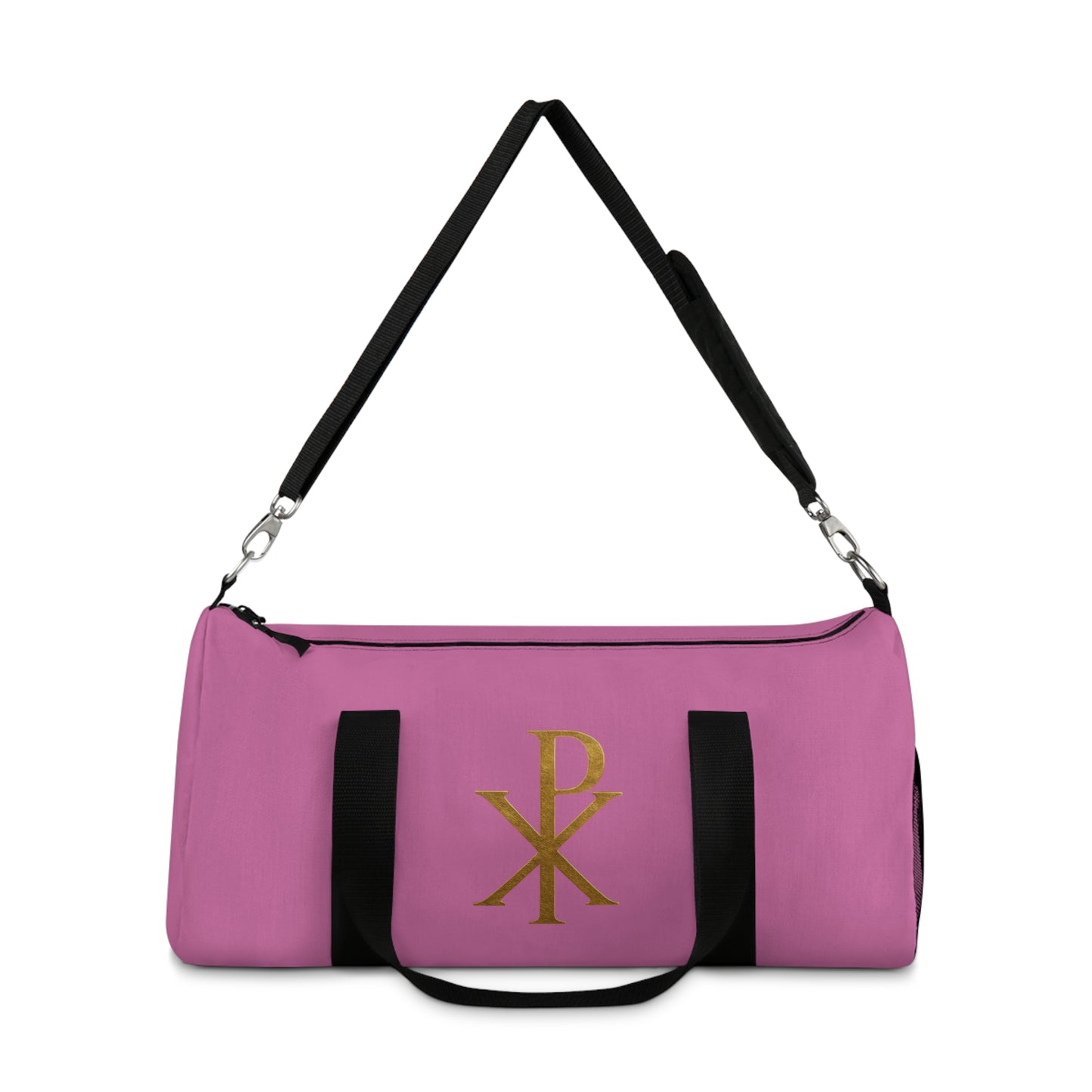 Women's Christ’s Victory Duffle Bag in Pink – Chi Rho Symbol