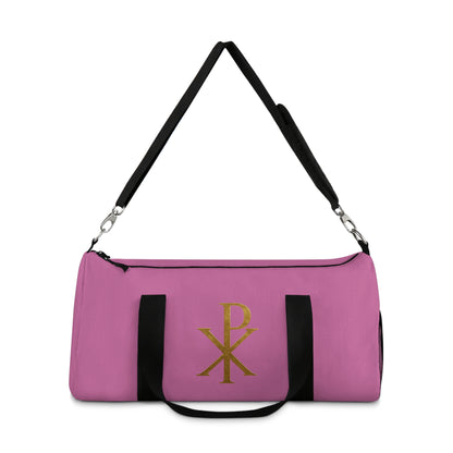 Women's Christ’s Victory Duffle Bag in Pink – Chi Rho Symbol