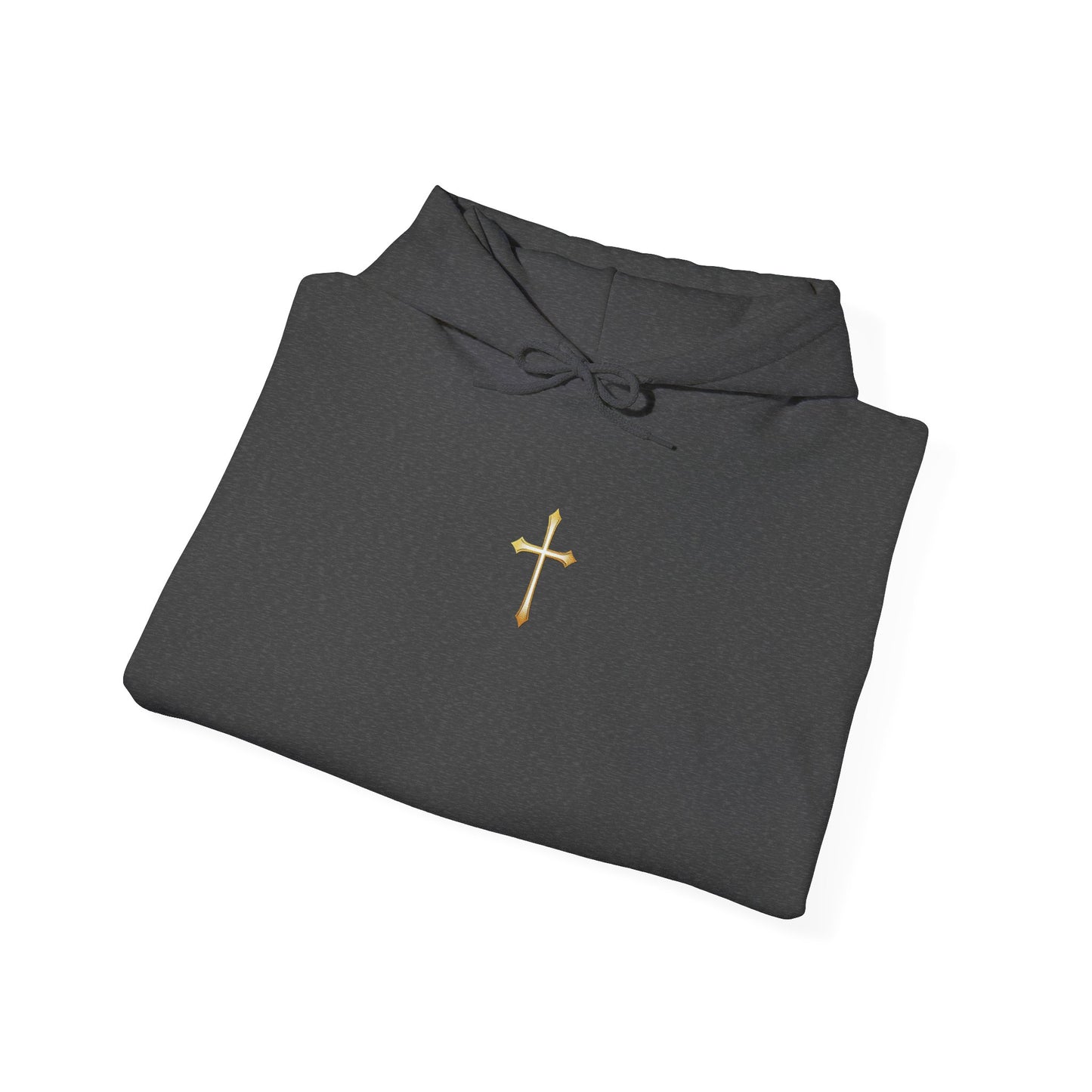 Women’s Gold Cross Hoodie – Christian Faith Hoodie with Front & Back Design
