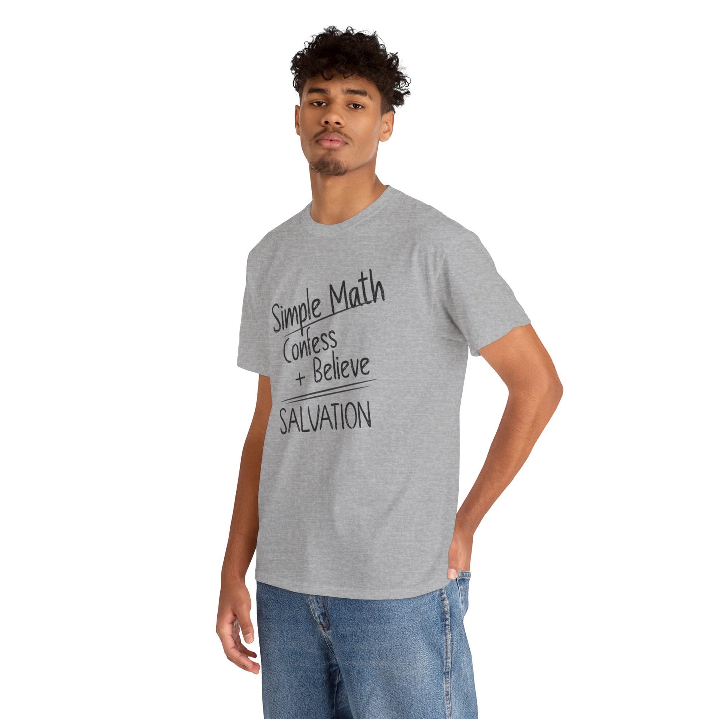 Simple Math of Salvation Men’s T-Shirt – Bold Faith (Black Chalk)