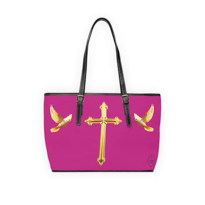 Faith, Peace, and Renewal Shoulder Bag in Fuchsia
