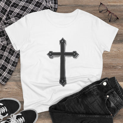 Warrior’s Black Cross Women’s Christian T-Shirt | Ephesians 6:11