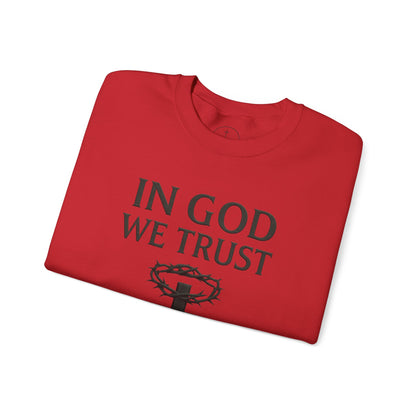 In God We Trust (Crown of Thorns) - Men’s Christian Sweatshirt