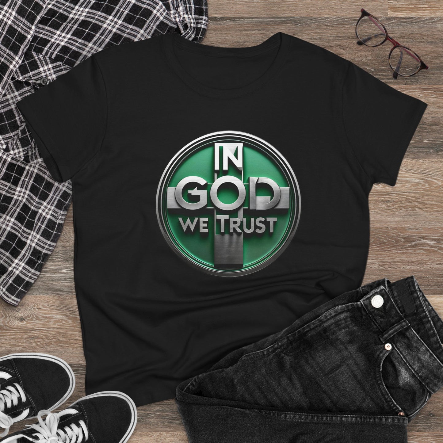 In God We Trust Women’s Tee | Modern Faith Statement Top