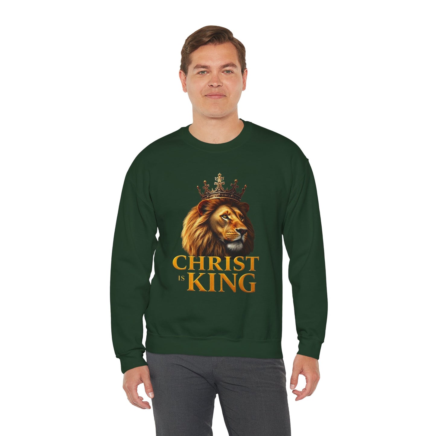Christ is King (Lion Ed) – Men’s Christian Sweatshirt
