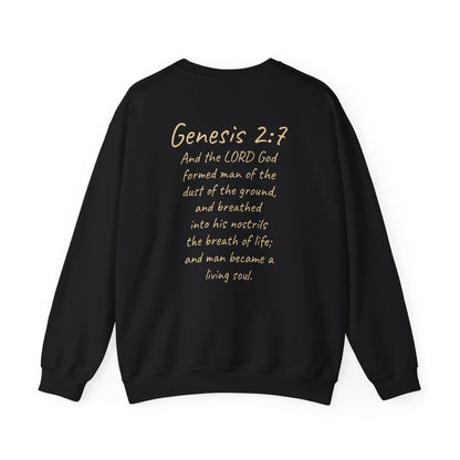 Formed from the Dust (Light Lettering) | Men’s Christian Sweatshirt with Genesis 2:7