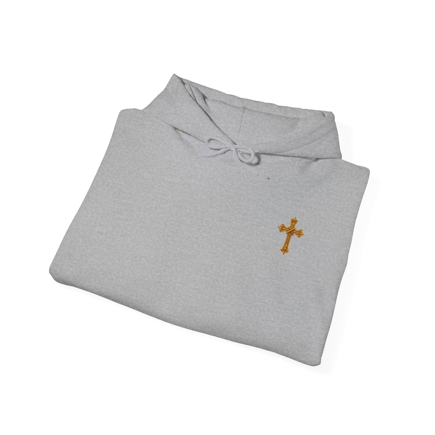 Jesus is Lord - Men's Christian Hoodie with Golden Cross