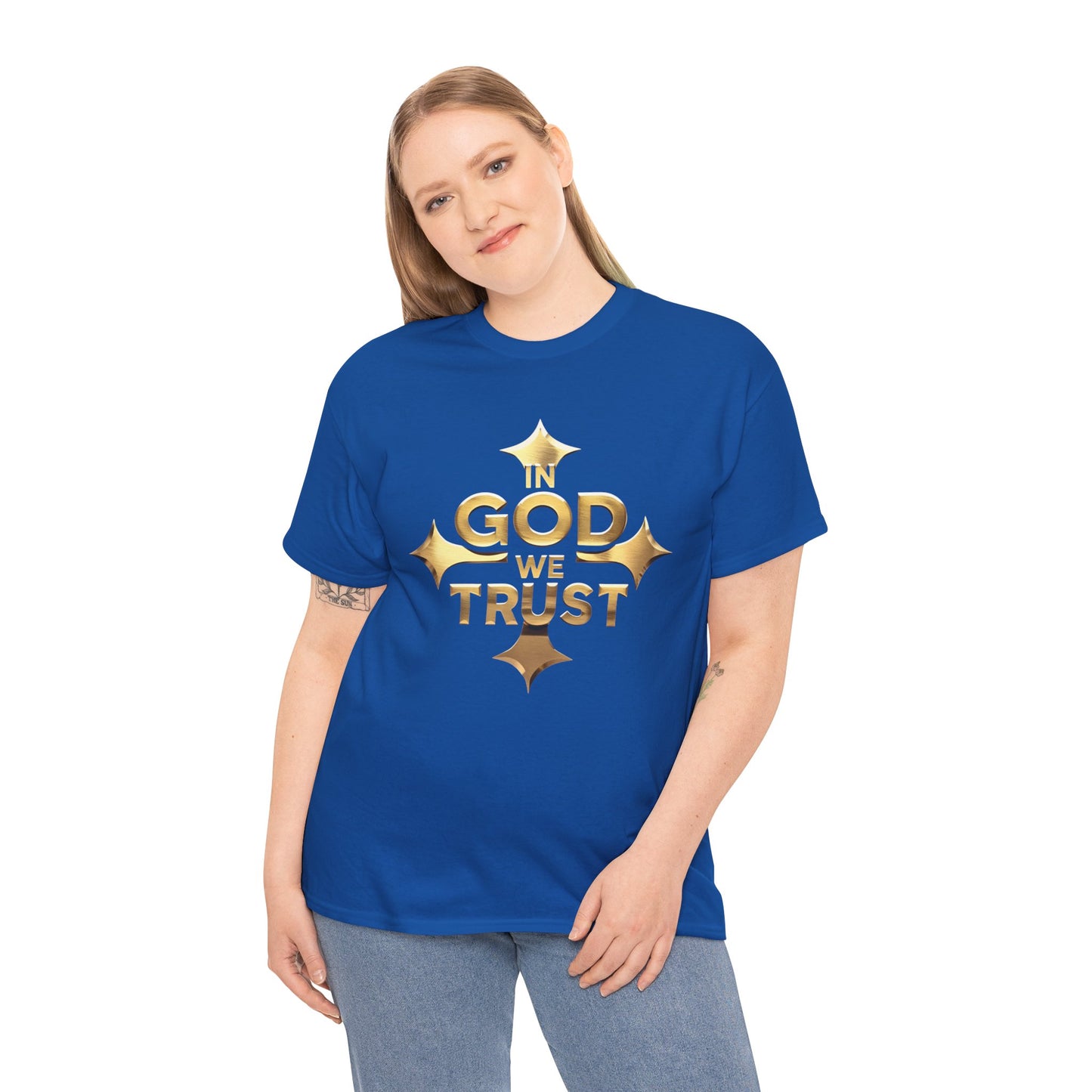 In God We Trust (Gold)- Woman's Christian T-Shirt