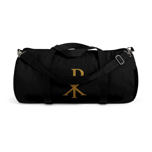 Christ’s Victory Duffle Bag in Black – Chi Rho Symbol