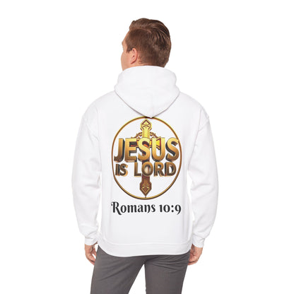 Jesus Is Lord Christian Hoodie – Men’s Bold Faith Streetwear (Dark Lettering)