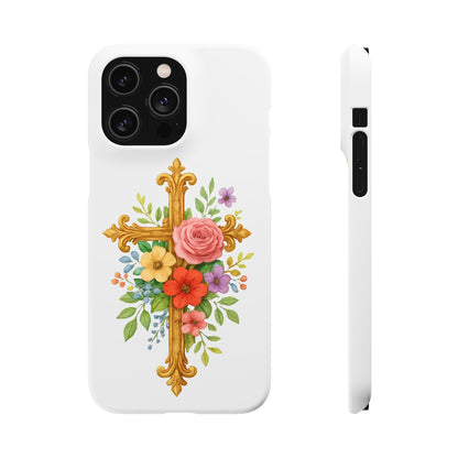 Floral Cross Snap Case for iPhone – Faith in Bloom