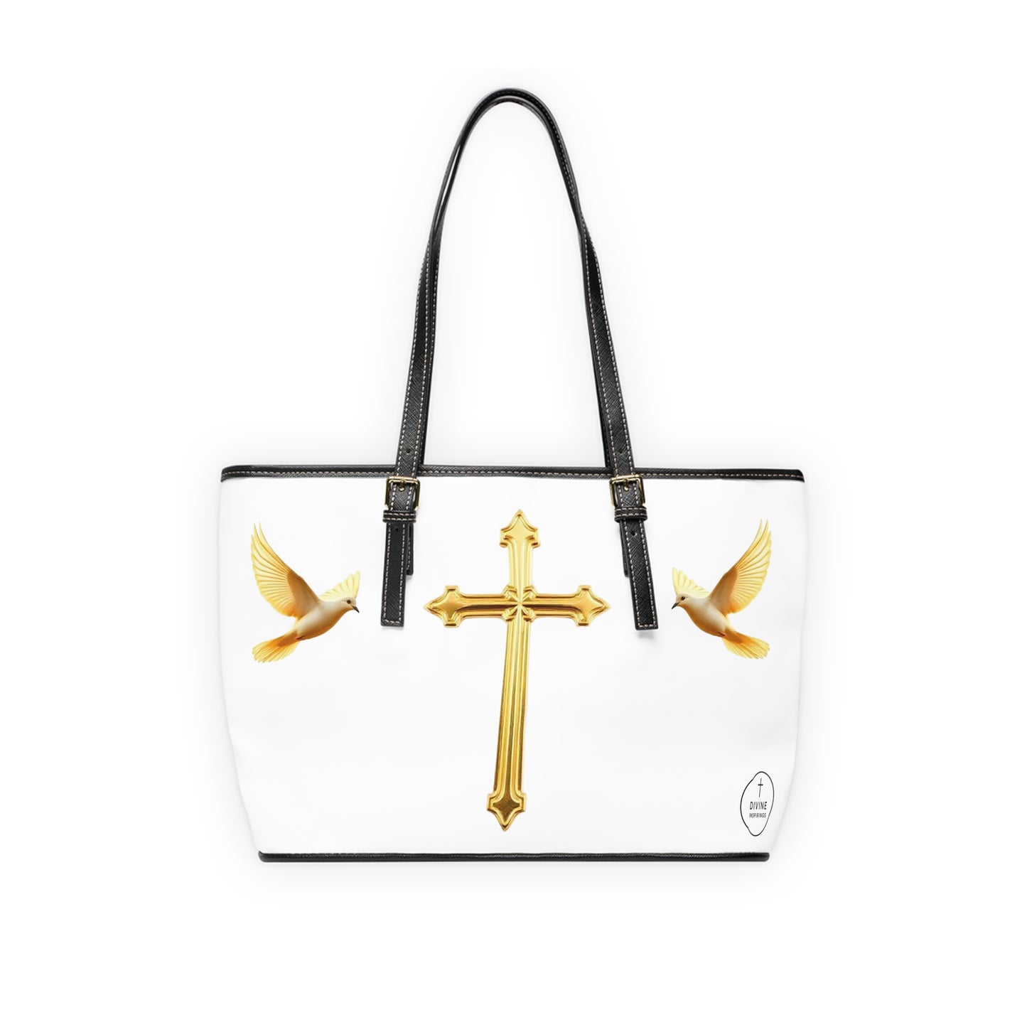 Faith, Peace, and Renewal Shoulder Bag in White