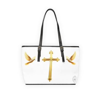Faith, Peace, and Renewal Shoulder Bag in White