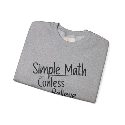 Simple Math Men’s Sweatshirt – Faith Pullover (Black Chalk)