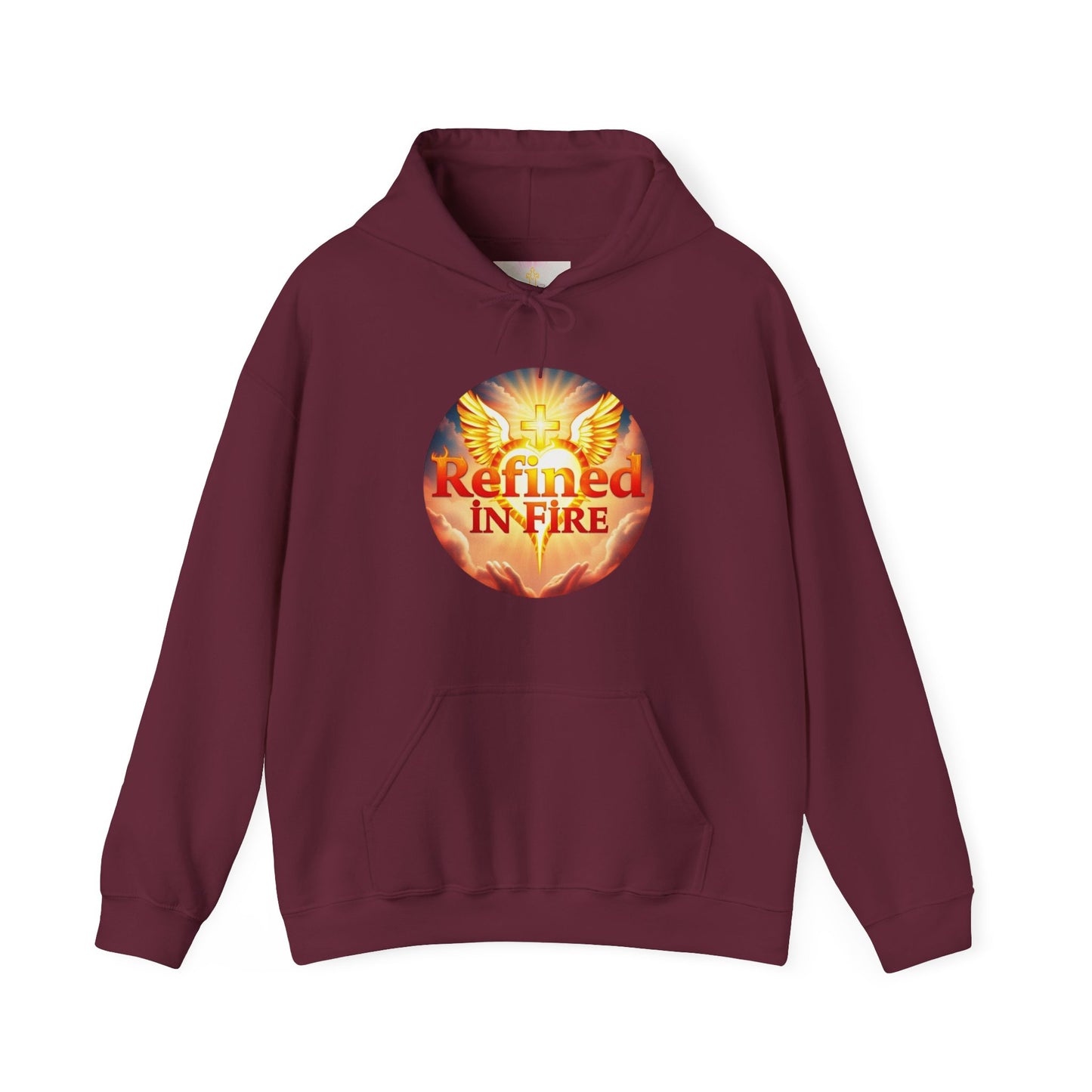Women’s “Refined in Fire” Christian Hoodie – Flame Design Faith Pullover
