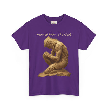 Formed from the Dust | Men’s Christian T-Shirt with Genesis 2:7 (Light Lettering)