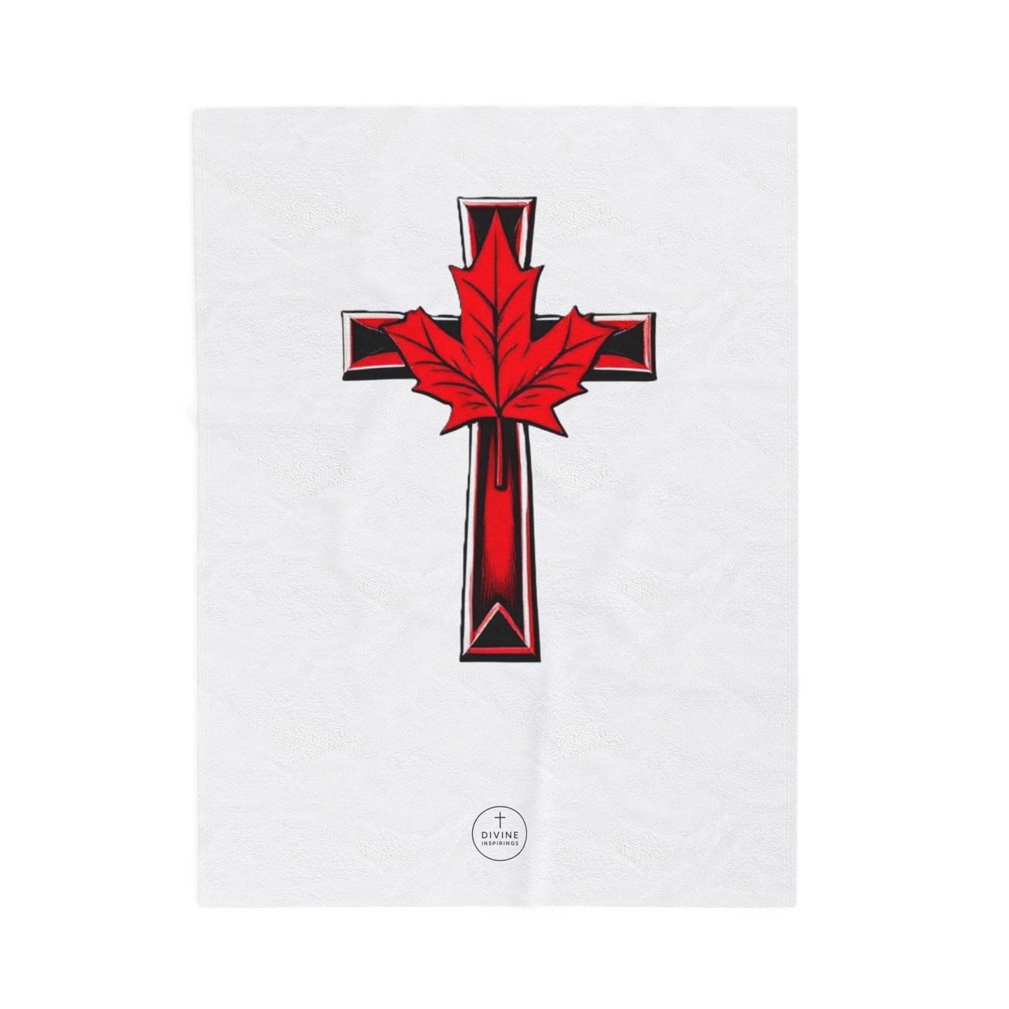 Faith at Heart: Canadian Maple Cross Blanket