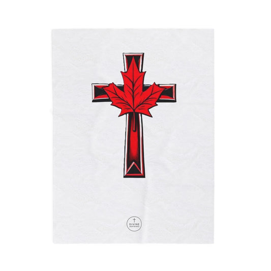 Faith at Heart: Canadian Maple Cross Blanket