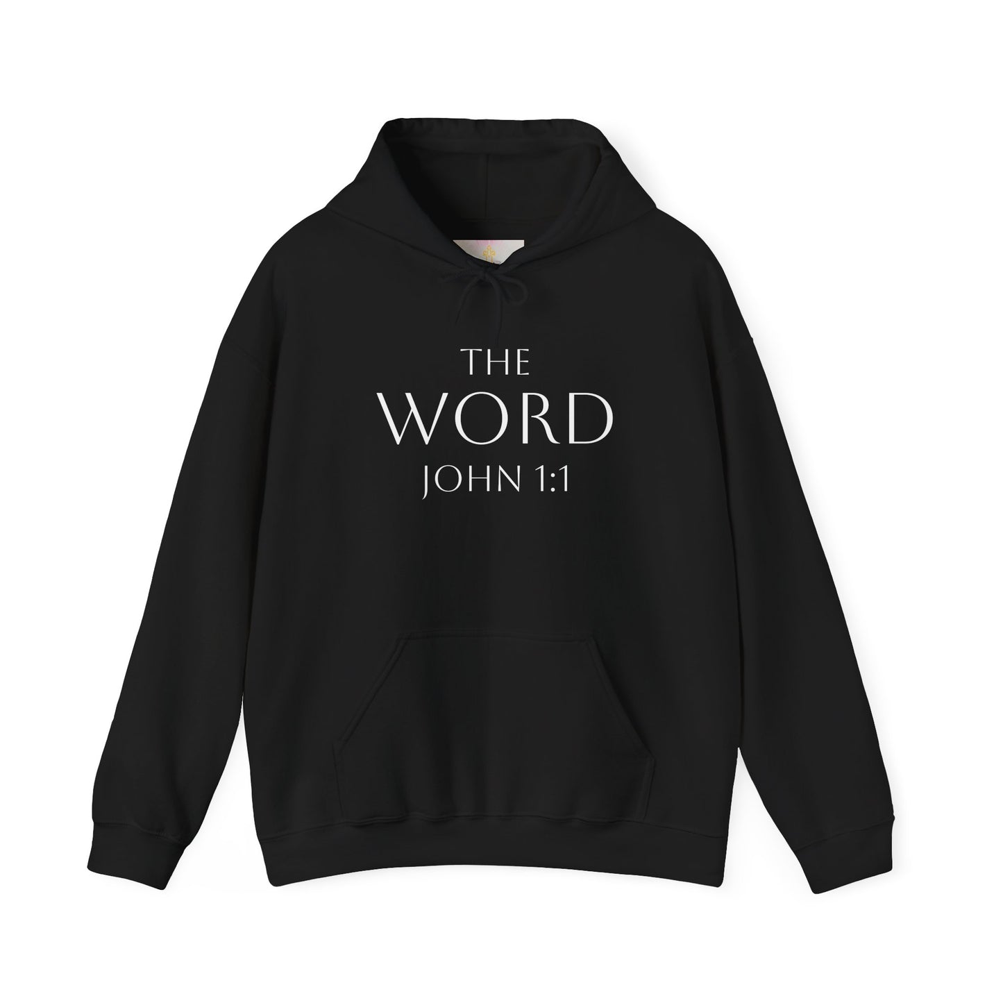 “The Word Eternal” – Women’s Christian Hoodie with White Lettering (John 1:1)