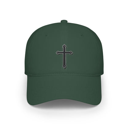 Warrior’s Black Cross - Women's Low Profile Christian Hat