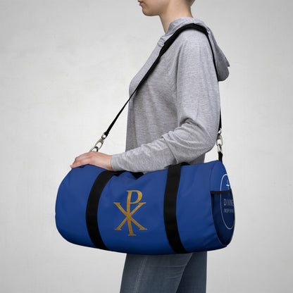 Women's Christ’s Victory Duffle Bag in Blue – Chi Rho Symbol