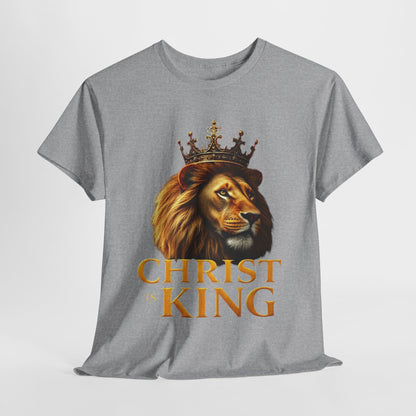 Christ Is King – Lion & Cross Men’s Christian Tee