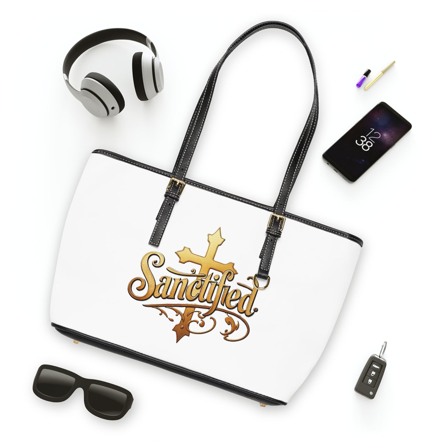 Sanctified Shoulder Bag – Bold Elegance with a Spiritual Touch