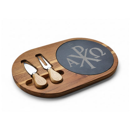 Chi Rho Charcuterie Board – Alpha & Omega Design