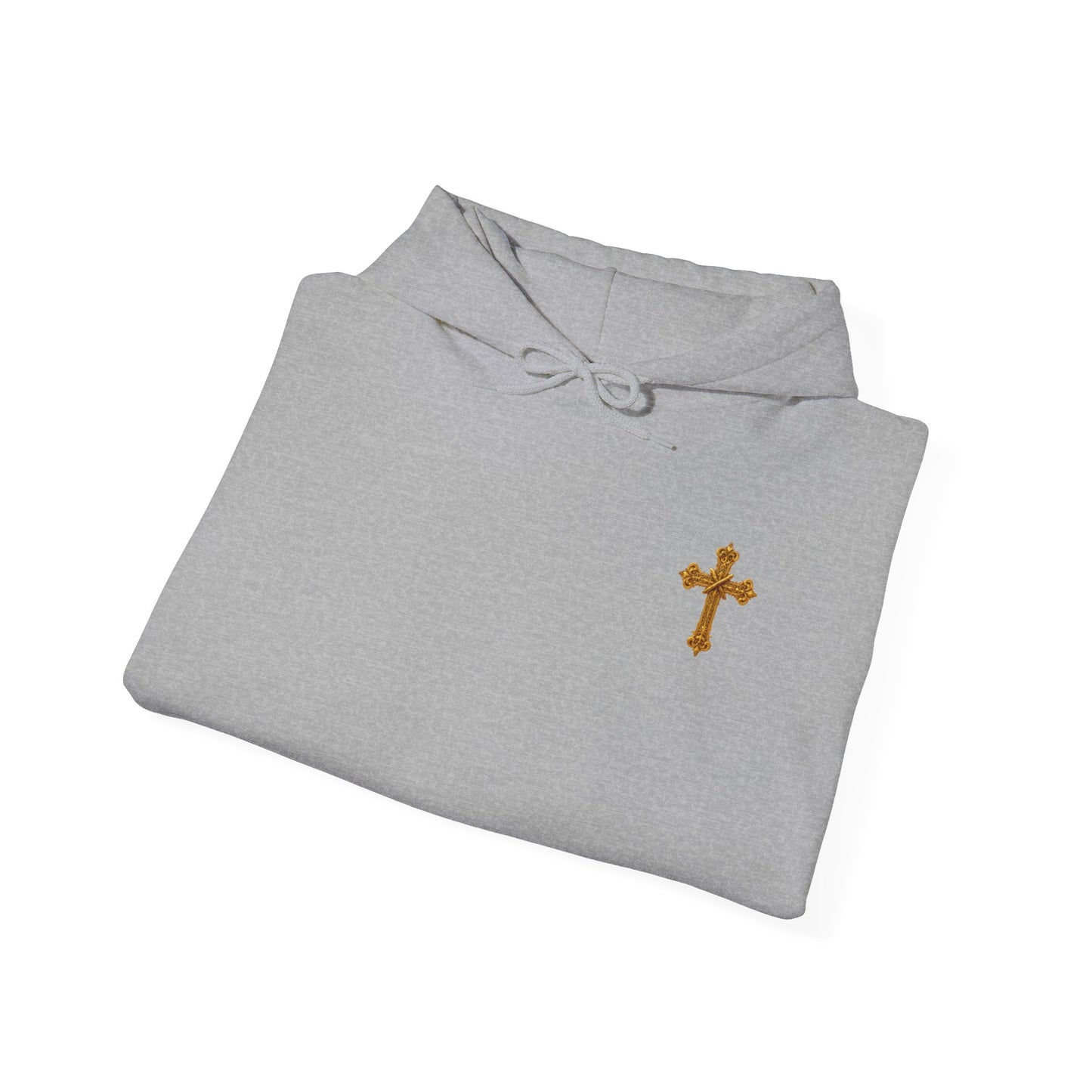 In God We Trust (Gold) - Men's Christian Hoodie with Golden Cross