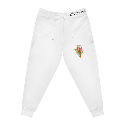 Blooming Faith Women's Jogging Pants with Floral Cross Design