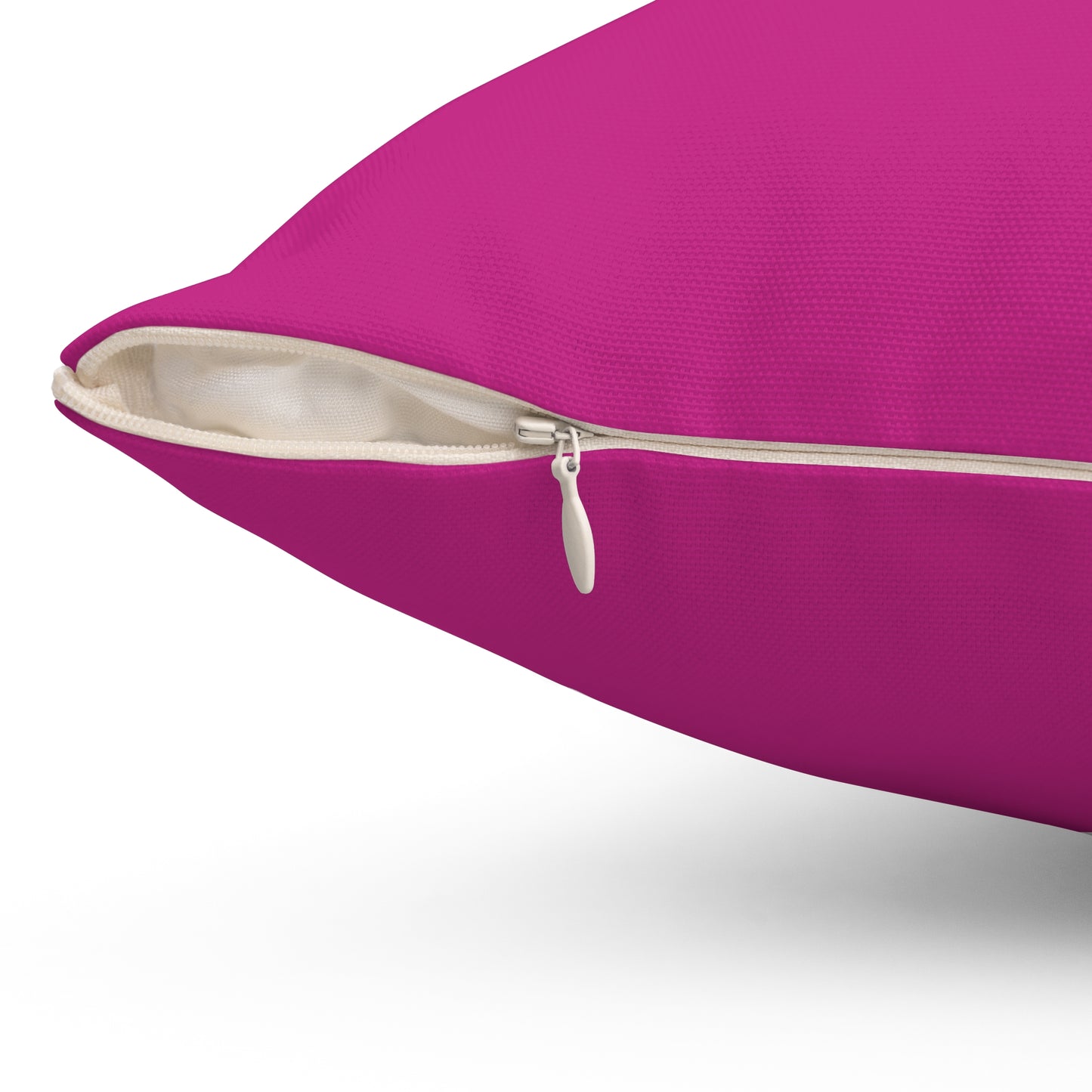 Soaring in Faith in Fuchsia – Gold Cross & Doves Throw Pillow