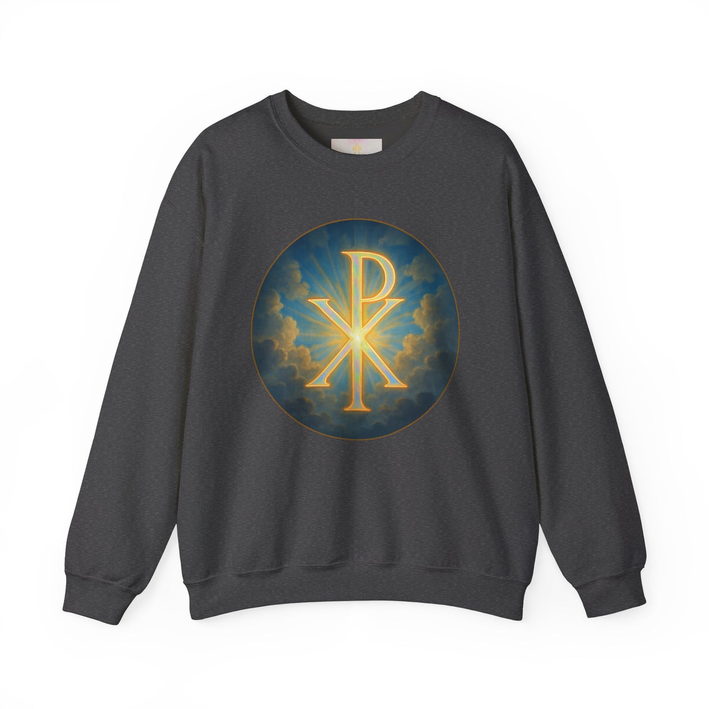 Women’s Christian Sweatshirt with Chi Rho – Classic Faith Symbol Pullover