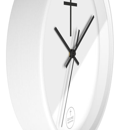 Minimalist Black Cross Wall Clock – Elegant Christian Home Decor