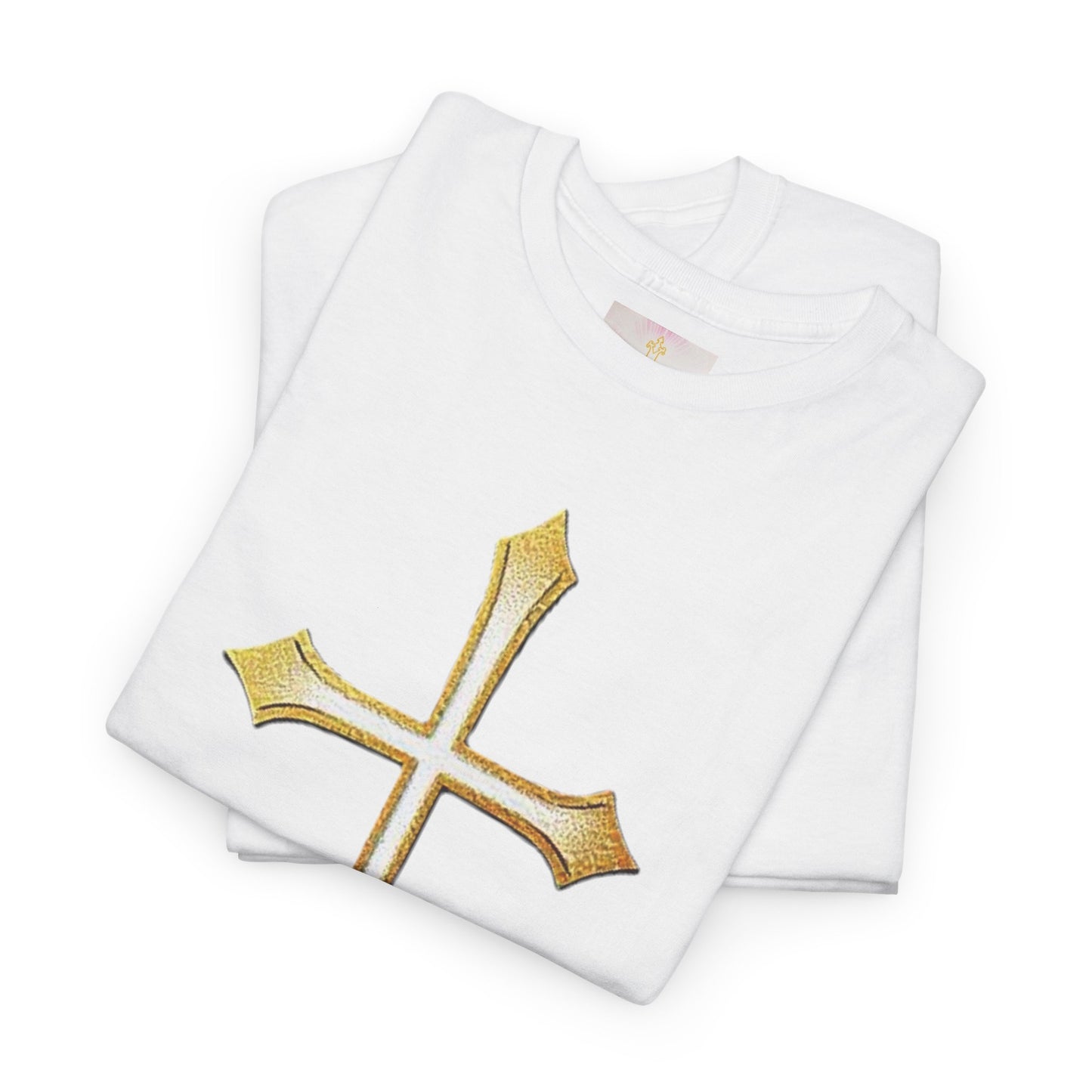 Men’s Gold Cross Tee – Christian Faith-Inspired Apparel