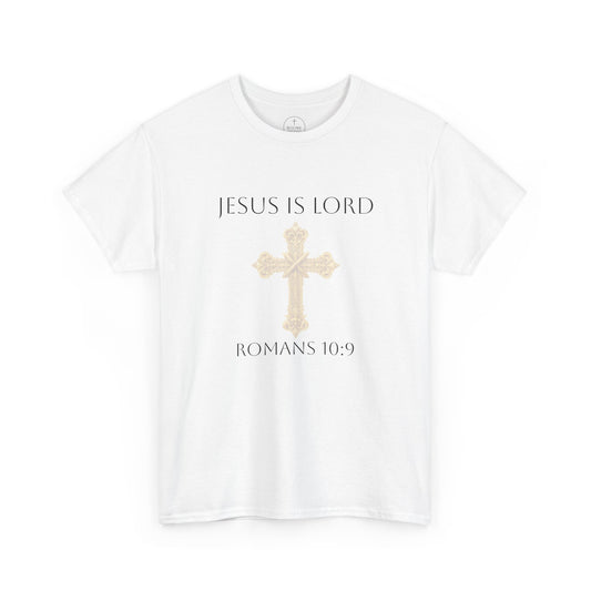 Jesus Is Lord – Men’s  Christian Tee (Dark Lettering)