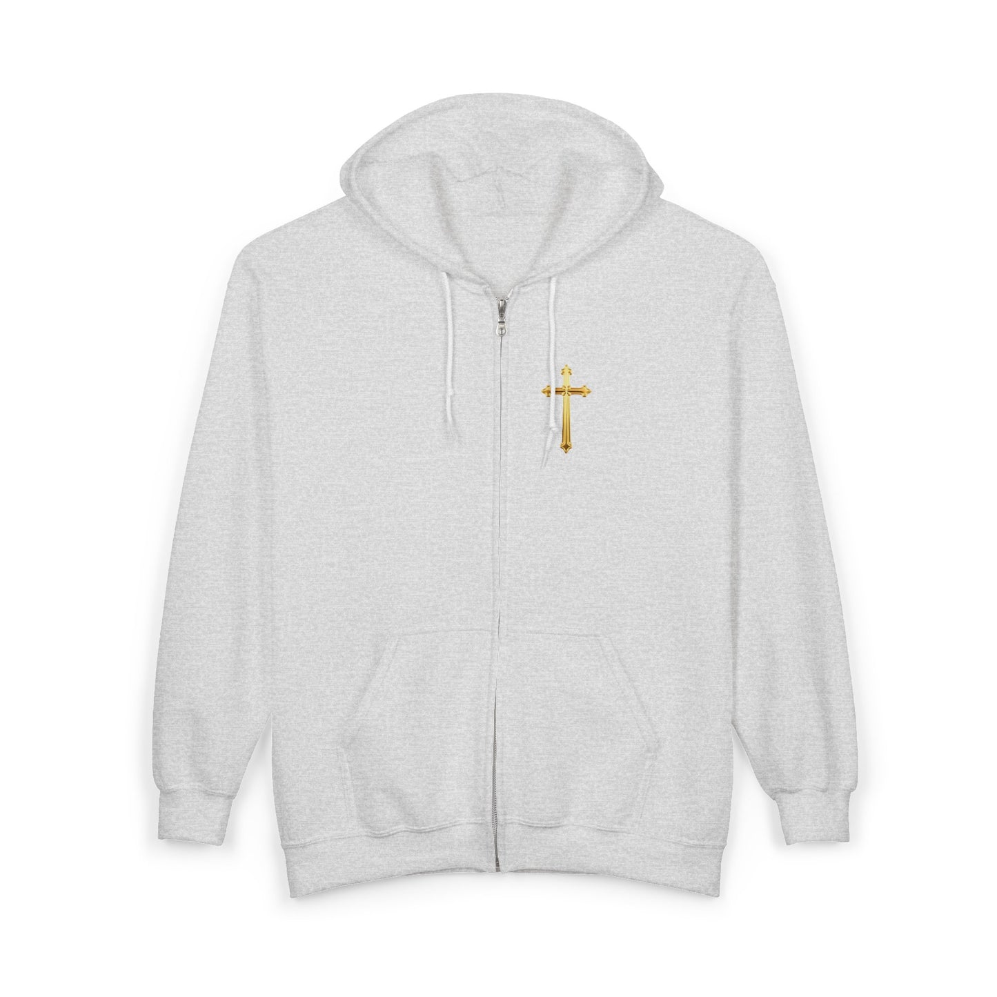 Sanctified Women's Gothic Cross Zip-Up Hoodie – Faith & Comfort