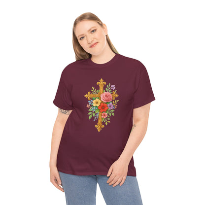 Floral Cross Tee - Women's Christian Apparel